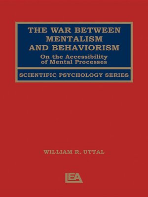 cover image of The War Between Mentalism and Behaviorism